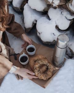 bagel and coffee
