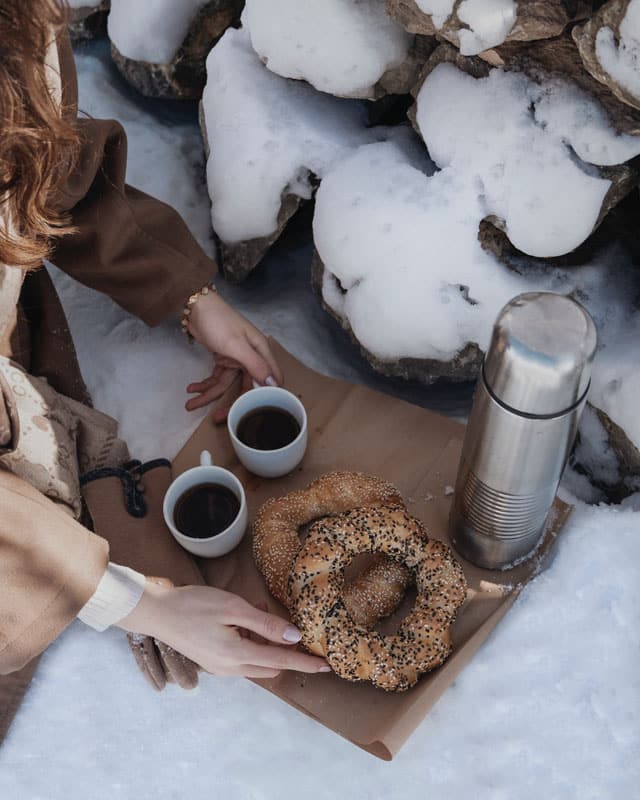bagel and coffee